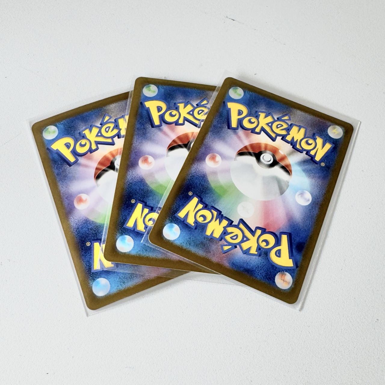 Each card is carefully sleeved in fresh inner protectors.